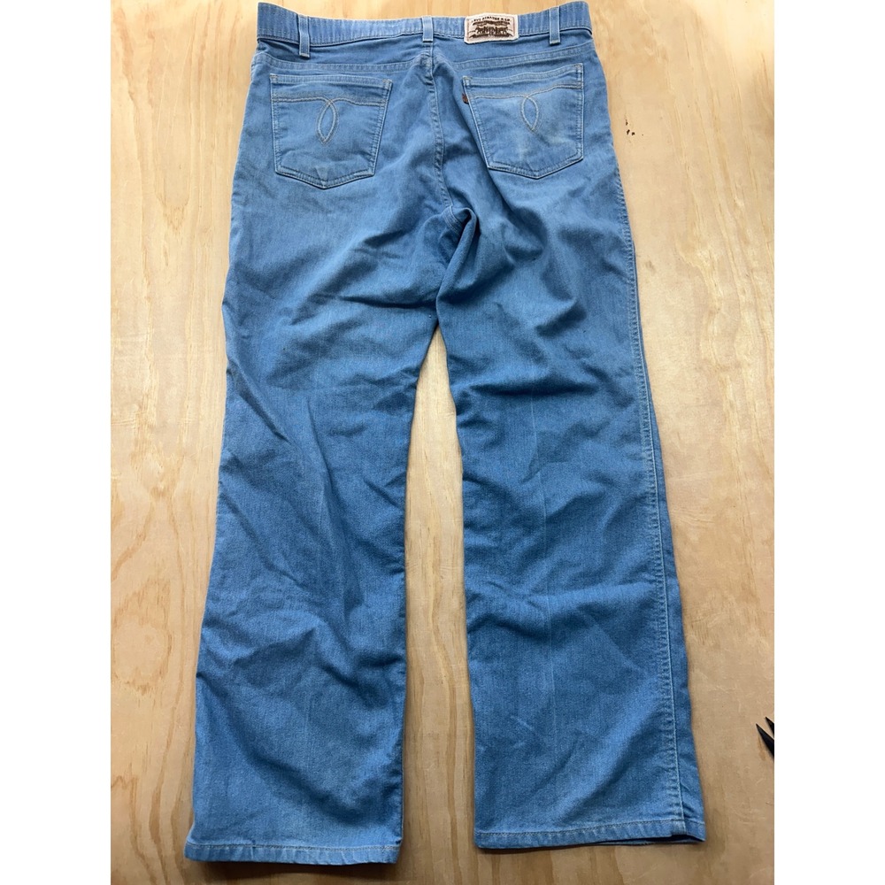 Levis Vintage Mens Jeans 38x30 Light Wash brown Tab Straight Leg Blue 997 stamp - Picture 5 of 10